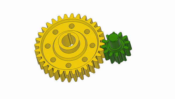 动画直齿轮传动